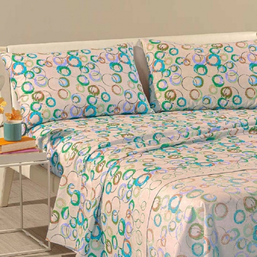 Lenzuola Caleffi Singola Graphic Bluette Puro Cotone Completo