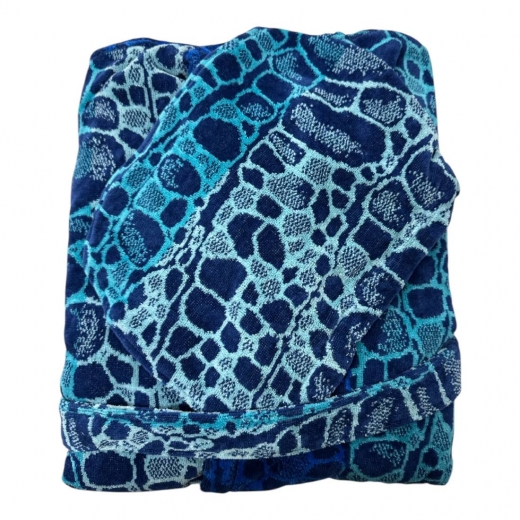 Nuovo Accappatoio Carrara Collezioni Ocean in Spugna Colore Blu