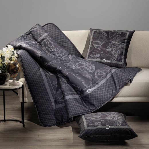 Plaid In Raso Di Cotone Geo Night Cm. 130X170 Unica Alviero Martini 1A Classe