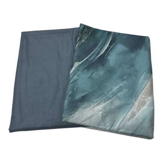 Nuovo Lenzuola Carrara Collezioni Wind 001 Blu in Percalle di Cotone