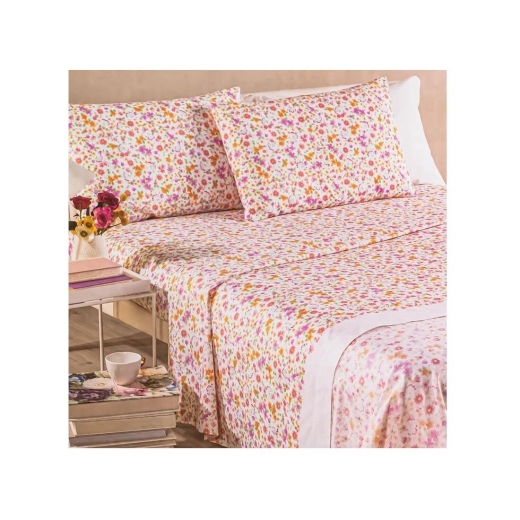 Lenzuola Caleffi Singola Alba Colore Rosa Puro Cotone