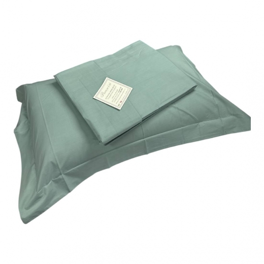 Nuovo Lenzuola Matrimoniale Percalle Tessier Elite Verde Made In Italia Angoli Cm 30