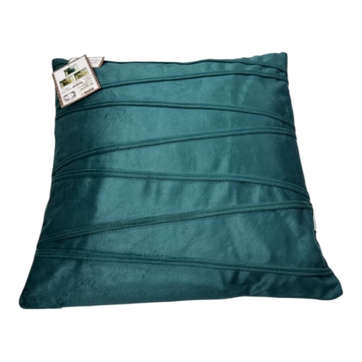 Nuovo Cuscino Arredo In Velluto Cm 45 X 45 Verde Ottanio