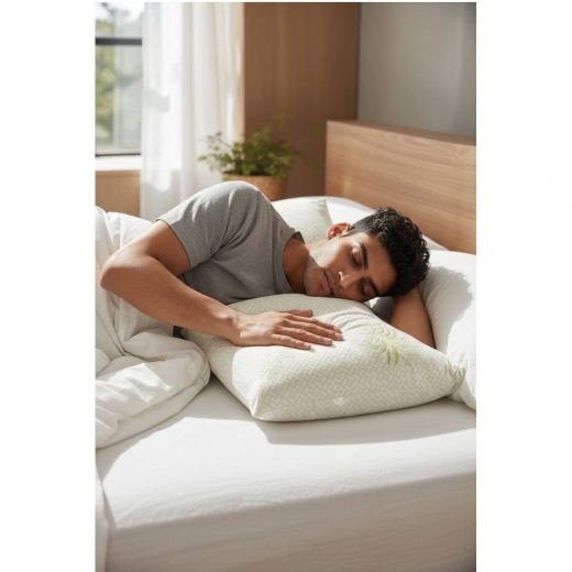 Nuovo Guanciale Cuscino Memory Foam In Aloe Altezza Cm 13