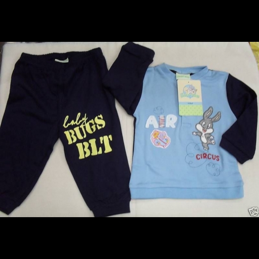 Nuovo PIGIAMA LOONEY TUNES INTERLOCK CALDO COTONE 010 B 12 M