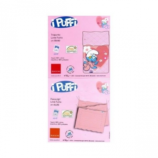 Nuovo Trapunta Zucchi Con Paracolpi Love Puffa Rosa