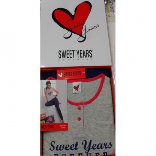 Nuovo Pigiama Abito Casa Sweet Years Donna Lungo SW45129