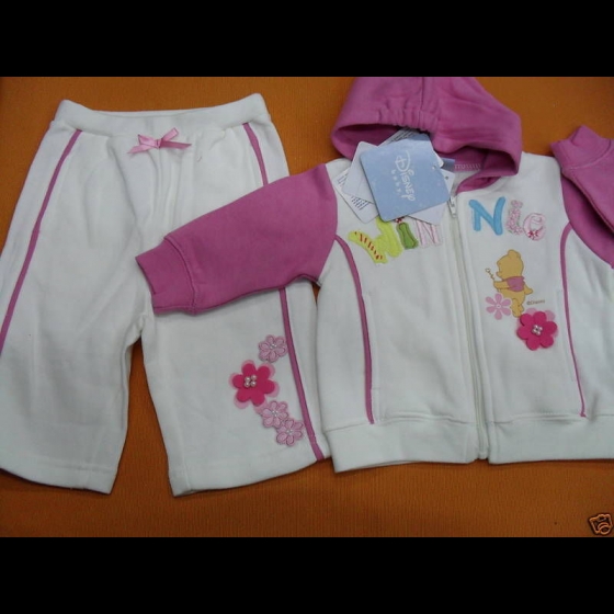 Nuovo TUTA DISNEY WINNIE THE POOH IN FELPA 1969 TAGLIA 6 MESI