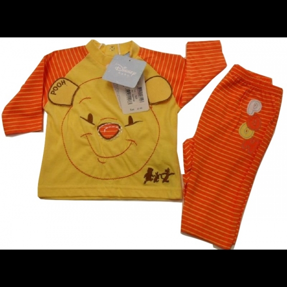 Nuovo Pigiama Disney Neonato Bambino Winnie The Pooh Lungo Sotto Costo