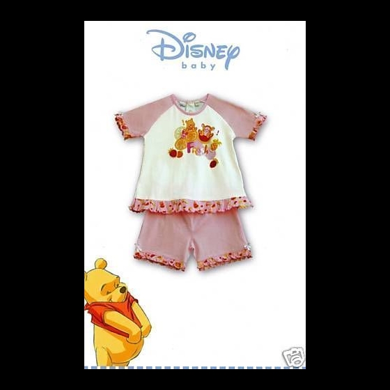 Nuovo Pigiama Disney Neonata Bambina Winnie THe Pooh Rosa By Caleffi Sotto Costo