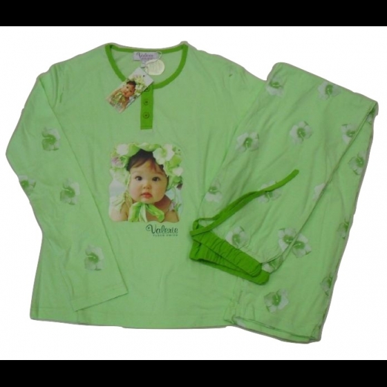 Nuovo Pigiama Donna Valerie Tabor Smith Manica Lunga Art 714 Sotto Costo