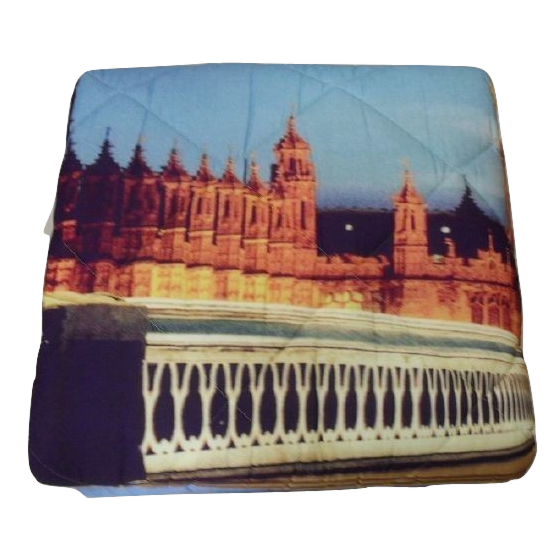 Nuovo Trapunta Matrimoniale Stampa Digitale Londra Big Ben Novia Puro Cotone