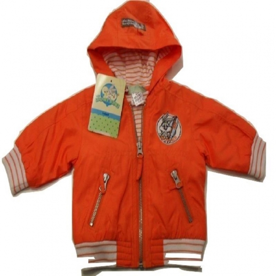 Nuovo Giubbino Giacca Antivento Neonato bambino Looney Tunes Bugs Bunnies Arancio