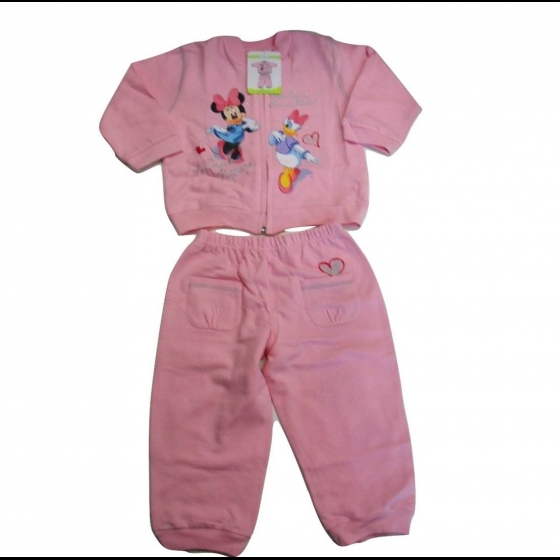 Nuovo Tutina Disney Tuta Felpa 2 Pezzi Con Zip Minnie e Daisy Articolo 10963