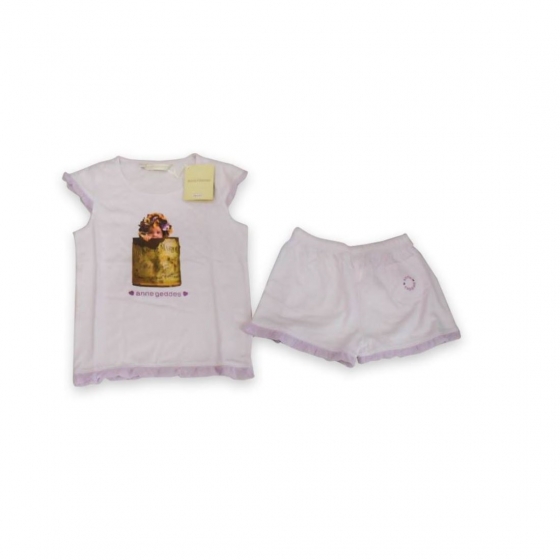 Nuovo Pigiama Bimba Bambina Anne Geddes Corto Estivo Pansy Pots Sotto Costo