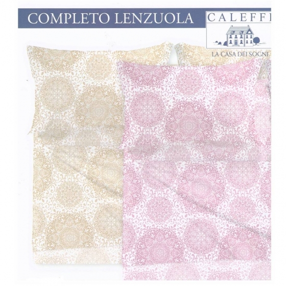 Nuovo Lenzuola Caleffi Singola Deha In Due Colori Puro Cotone