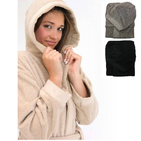 Accappatoio In Spugna Con Bordo 420 Grammi Unisex Jolie In Puro Cotone Con Bordo