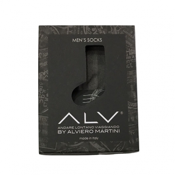 Nuovo Calzino Uomo Filo Di Scozia Alviero Martini Corto Made In italy Cerimonia