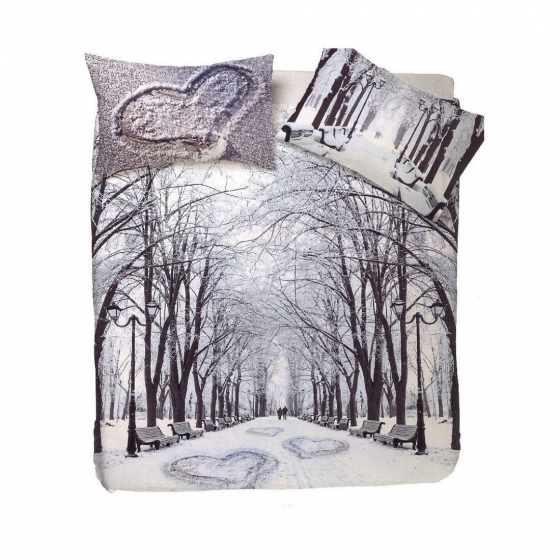 Set Parure Copripiumino Singolo Stampa Digitale Far Away Shabby Happidea