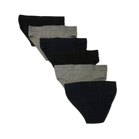 Nuovo Slip Uomo Lancetti 6 Pezzi Articolo LS4020 Bianco e Colorato