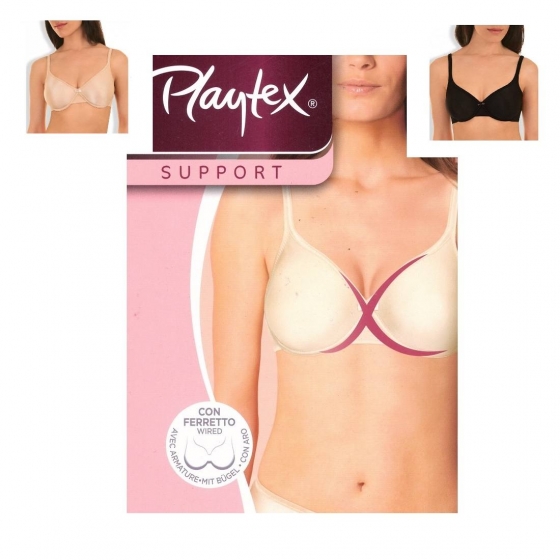 Nuovo Reggiseno Playtex Satiny Articolo 6393 Con Ferretto In 3 Colori