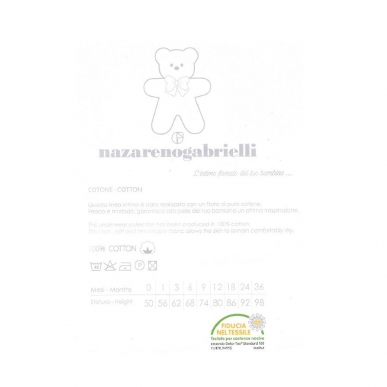 Body Neonata Caldo Cotone Manica Corta Nazzareno Gabrielli 2 Pezzi Art 209 Rosa
