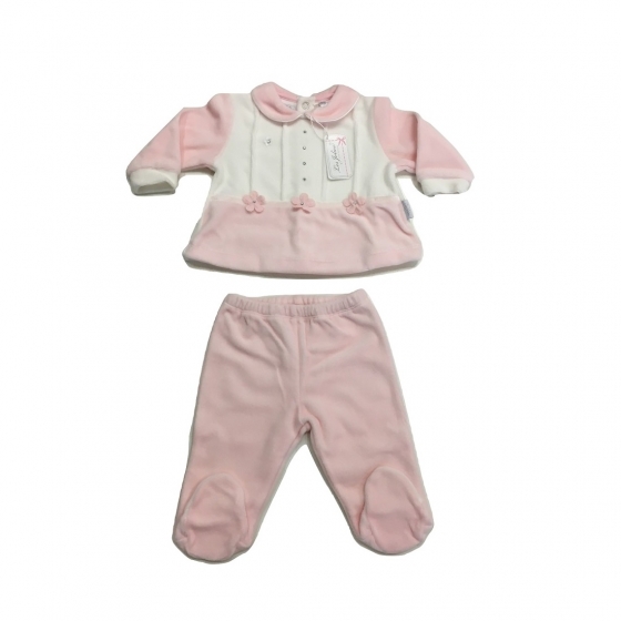 Nuovo Tutina Ciniglia Neonata 2 Pezzi Les jolies Disegno 244/13