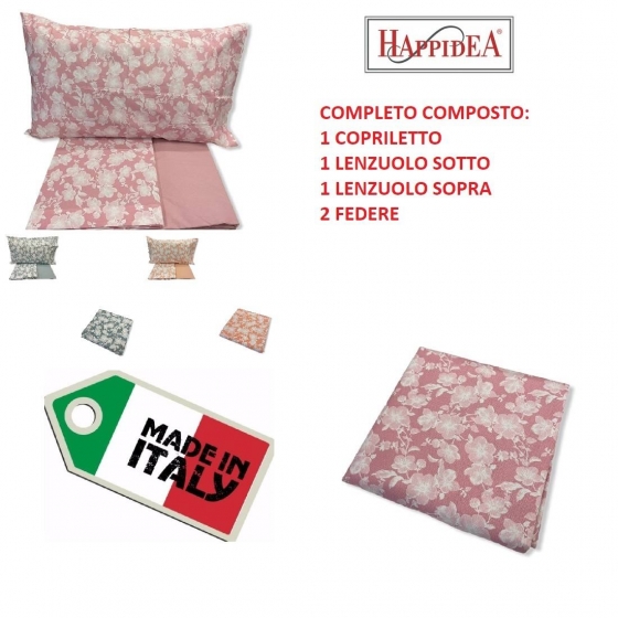 Nuovo Completo Matrimoniale Happidea Lenzuolo Con Copriletto Gallipoli