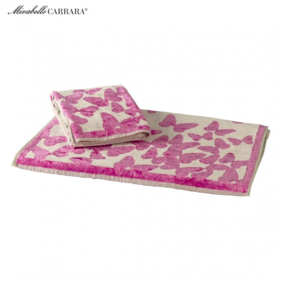 Asciugamano Con Ospite Carrara In Spugna Funny Colore Fucsia