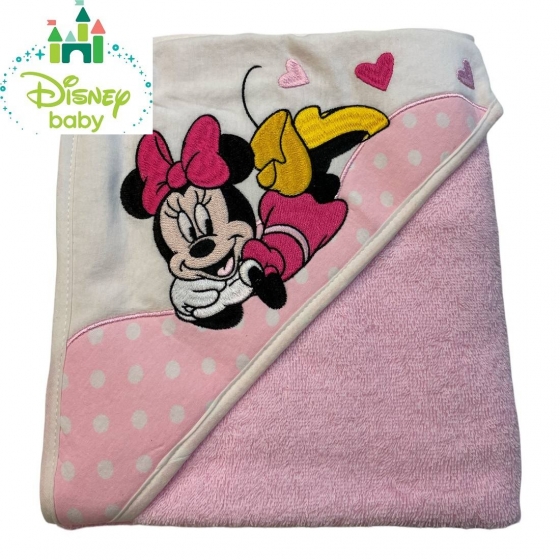 Nuovo Triangolo Minnie Neonato Disney In Spugna Ricamato