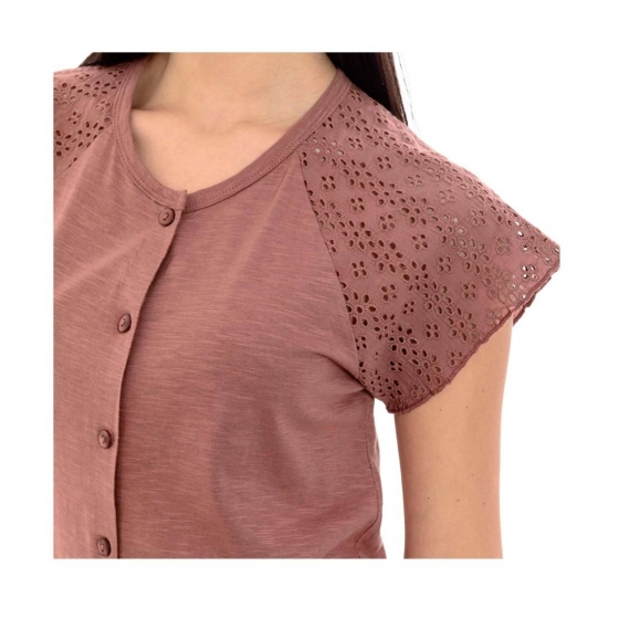 Nuovo Camicia Donna Pigiamiamoci Aperta Puro Cotone Articolo 1665 s1