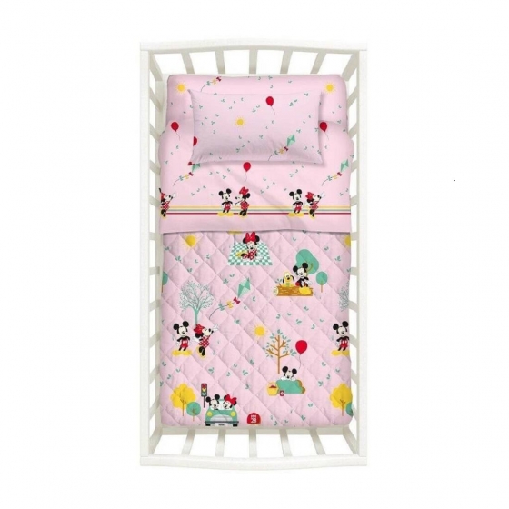 Trapuntino Minnie e Mickey Disney Caleffi Culla Doghe e Paracolpi