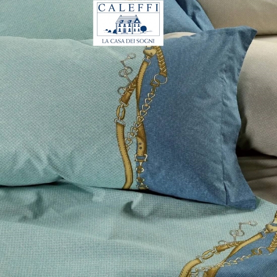 Completo Lenzuola Caleffi Matrimoniale Ascot Puro Cotone Completo