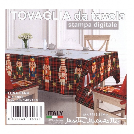 Tovaglia Natalizia Per 6 Marta Marzotto Luna Park Stampa Digitale