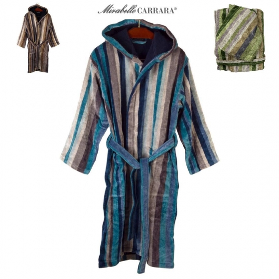 Accappatoio Spugna Velour Con Cappuccio Carrara John XXL-XXXL