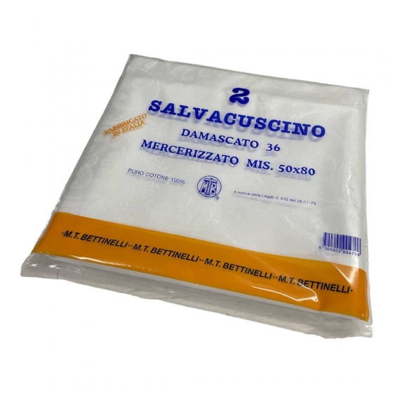 Set Copriguanciale Sotto Federa Salvacuscini Cerniera Bettinelli 2 Pezzi