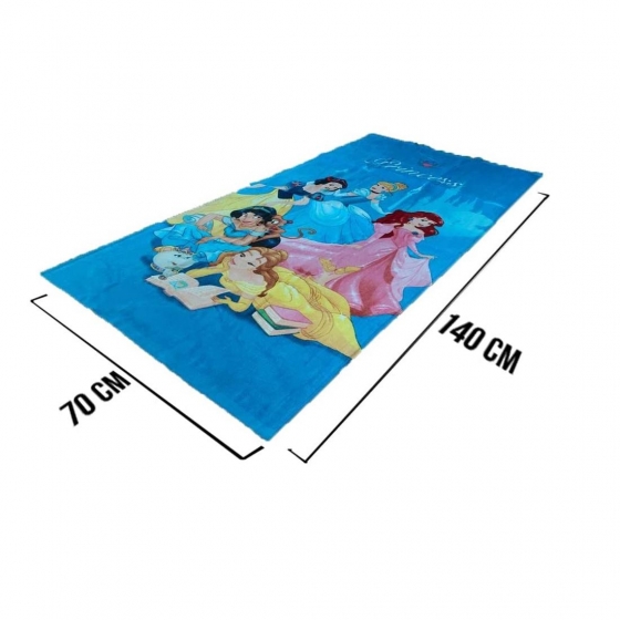 Nuovo Telo Mare Disney Principesse Cm 70x 140 In Morbida Spugna 023