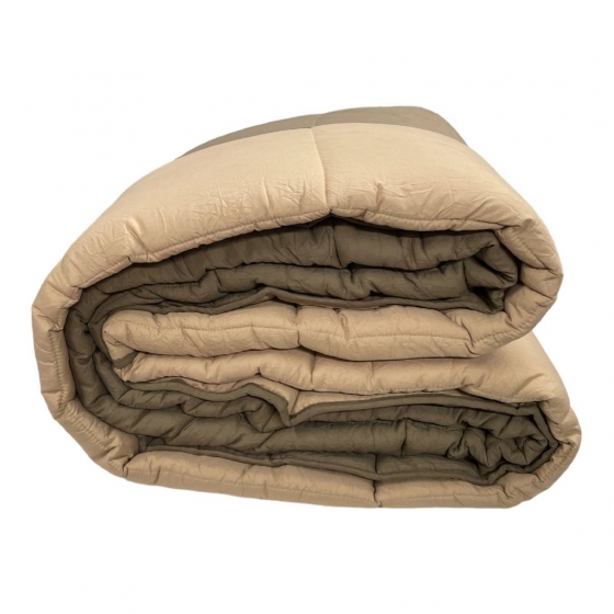 Piumone Trapunta Matrimoniale Caleffi Piumone Microfibra Stropicciata Pagoda Marrone