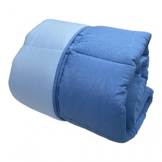 Piumone Trapunta Caleffi Singola Pagoda Azzurro Microfibra Stropicciata Piumone