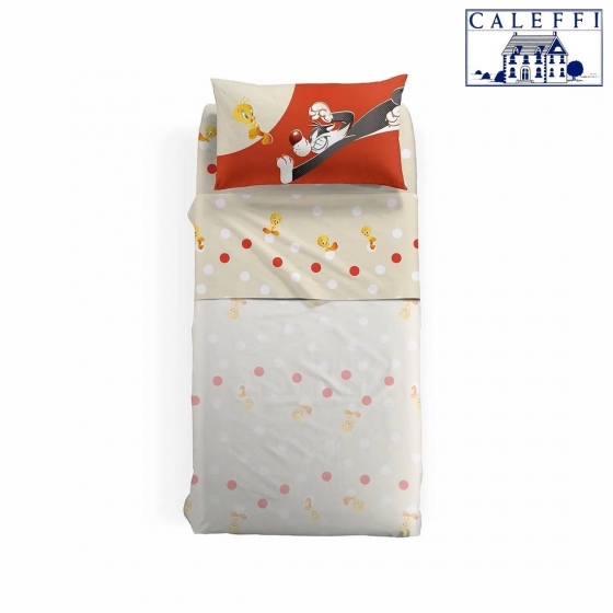 Completo Lenzuola Disney Caleffi Singola Titty Gatto Silvestro WB Friends