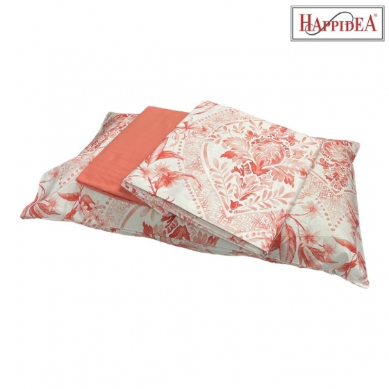 Completo Lenzuola Happidea Lenzuola Matrimoniale Azur Arancio Made In Italia
