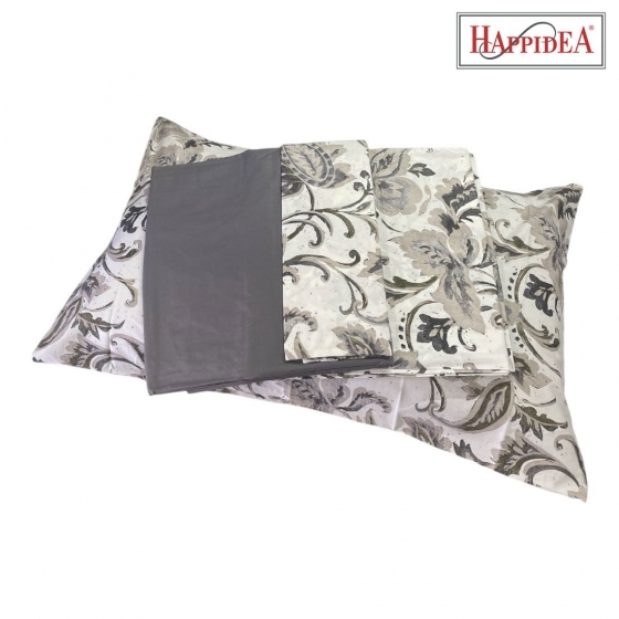 Completo Lenzuola Happidea Lenzuola Matrimoniale Roffel Grigio Made In Italia