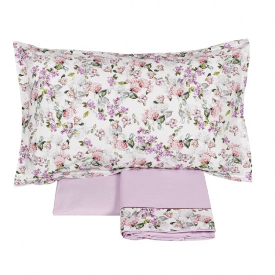 Lenzuola Fazzini Matrimoniale Corolle Rosa Made In Italia