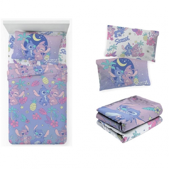 Lenzuola Disney Singola Puro Cotone Stich