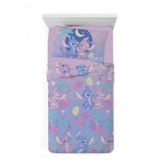 Lenzuola Disney Singola Puro Cotone Stich