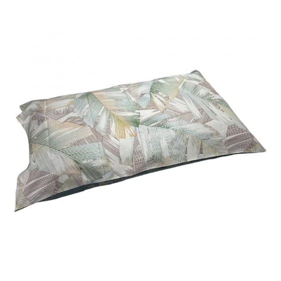Parure Copripiumino Singola Happidea Tessuto Puro Cotone Brina Verde Made in italia