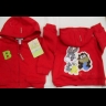 Nuovo FELPA CARDIGAN LOONEY TUNES CAPPUCCIO ROSSO TG. 6 MESI