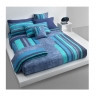 Completo Copripiumino Carrara Matrimoniale Must Percalle Puro Cotone Blue