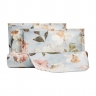 Nuovo Lenzuola Mirabello Vanity Flowers Azzurro Matrimoniale Lenzuolo Copriletto In Percalle