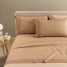 Completo Lenzuola Caleffi Dylan Ambra Matrimoniale Puro Cotone
